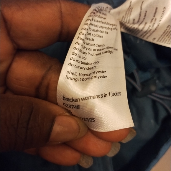 Extreme Mountain Warehouse Women's Blue Hooded Jacket Waterproof Size 10 - Picture 7 of 8